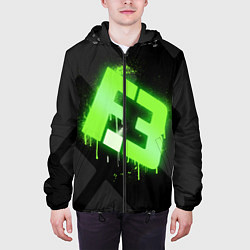 Куртка с капюшоном мужская Flipsid3: Black collection, цвет: 3D-черный — фото 2