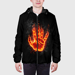 Куртка с капюшоном мужская Внутренняя энергия, цвет: 3D-черный — фото 2