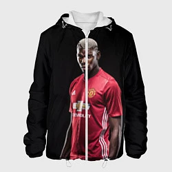 Куртка с капюшоном мужская Погба: Манчестер Юнайтед, цвет: 3D-белый