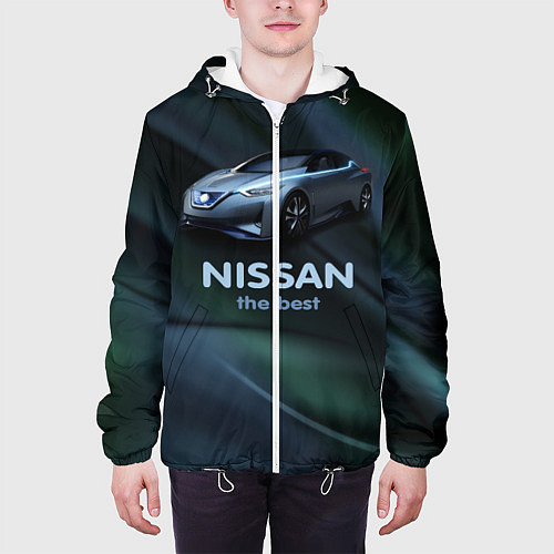 Мужская куртка Nissan the best / 3D-Белый – фото 3