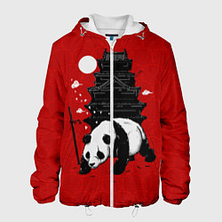 Куртка с капюшоном мужская Panda Warrior, цвет: 3D-белый
