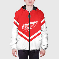 Куртка с капюшоном мужская NHL: Detroit Red Wings, цвет: 3D-черный — фото 2