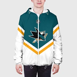 Куртка с капюшоном мужская NHL: San Jose Sharks, цвет: 3D-белый — фото 2