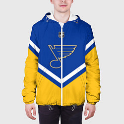 Куртка с капюшоном мужская NHL: St. Louis Blues, цвет: 3D-белый — фото 2
