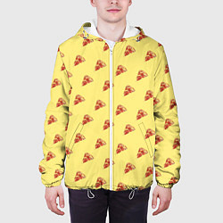 Куртка с капюшоном мужская Рай пиццы, цвет: 3D-белый — фото 2