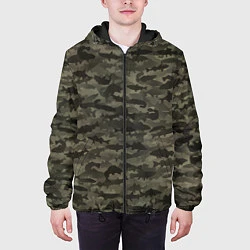 Куртка с капюшоном мужская Камуфляж рыбака, цвет: 3D-черный — фото 2