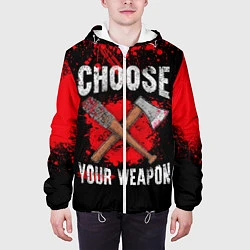 Куртка с капюшоном мужская Choose Your Weapon, цвет: 3D-белый — фото 2