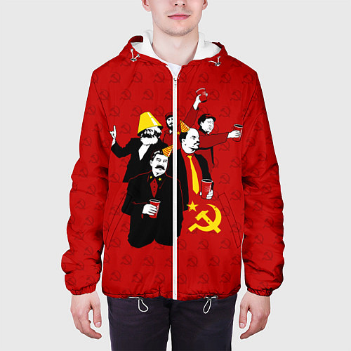 Мужская куртка Communist Party / 3D-Белый – фото 3
