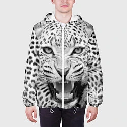 Куртка с капюшоном мужская Белый леопард, цвет: 3D-белый — фото 2