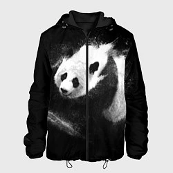 Куртка с капюшоном мужская Молочная панда, цвет: 3D-черный