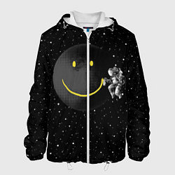 Куртка с капюшоном мужская Лунная улыбка, цвет: 3D-белый