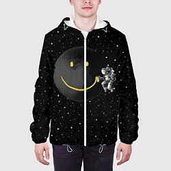 Куртка с капюшоном мужская Лунная улыбка, цвет: 3D-белый — фото 2