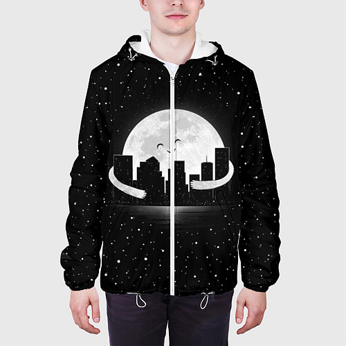 Мужская куртка Лунные объятия / 3D-Белый – фото 3