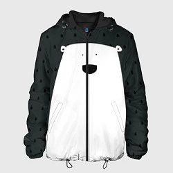 Куртка с капюшоном мужская Белый мишка, цвет: 3D-черный