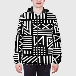 Куртка с капюшоном мужская Pattern, цвет: 3D-черный — фото 2