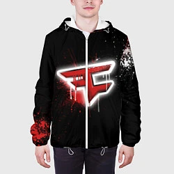 Куртка с капюшоном мужская FaZe Clan: Black collection, цвет: 3D-белый — фото 2