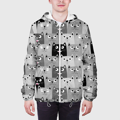 Мужская куртка Котейки / 3D-Белый – фото 3