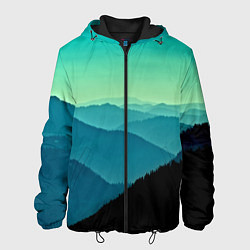 Куртка с капюшоном мужская Туманный лес, цвет: 3D-черный