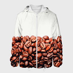 Куртка с капюшоном мужская Coffee, цвет: 3D-белый