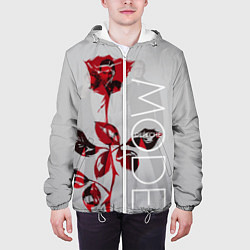 Куртка с капюшоном мужская Depeche Mode: Red Rose, цвет: 3D-белый — фото 2