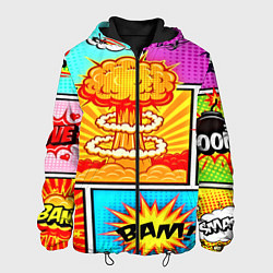 Куртка с капюшоном мужская Pop Art, цвет: 3D-черный