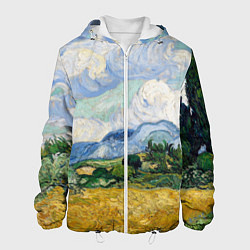 Куртка с капюшоном мужская Ван Гог Картина, цвет: 3D-белый