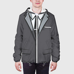 Куртка с капюшоном мужская Костюм, цвет: 3D-белый — фото 2