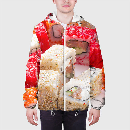Мужская куртка Роллы / 3D-Белый – фото 3