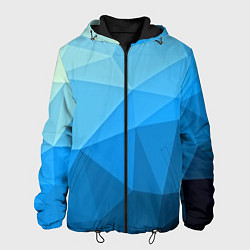 Куртка с капюшоном мужская Geometric blue, цвет: 3D-черный