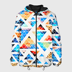 Куртка с капюшоном мужская Космические треугольники, цвет: 3D-черный