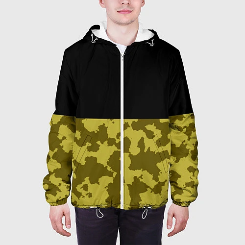 Мужская куртка Камуфляж: черный/болотный / 3D-Белый – фото 3