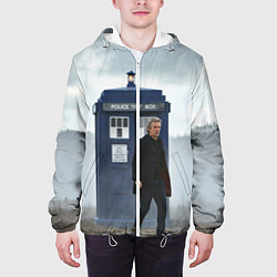 Куртка с капюшоном мужская Доктор кто, цвет: 3D-белый — фото 2