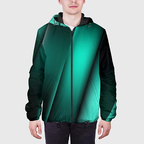 Мужская куртка Emerald lines / 3D-Черный – фото 3