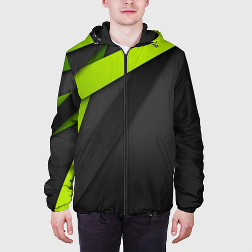 Мужская куртка Спортивная геометрия 6 / 3D-Черный – фото 3