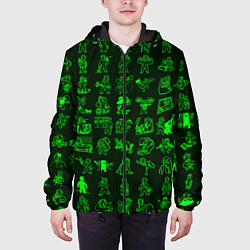 Куртка с капюшоном мужская Персонажи Fallout, цвет: 3D-черный — фото 2