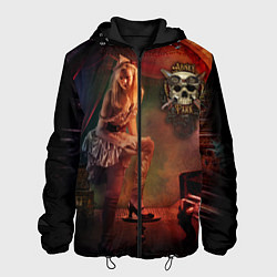 Куртка с капюшоном мужская Abney Park rock, цвет: 3D-черный
