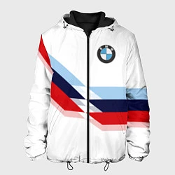 Куртка с капюшоном мужская BMW БМВ WHITE, цвет: 3D-черный