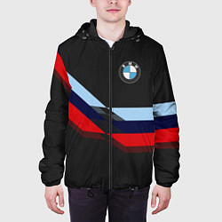 Куртка с капюшоном мужская Бмв Bmw Black, цвет: 3D-черный — фото 2