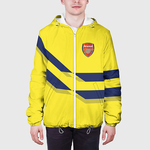 Мужская куртка Arsenal FC: Yellow style / 3D-Белый – фото 3