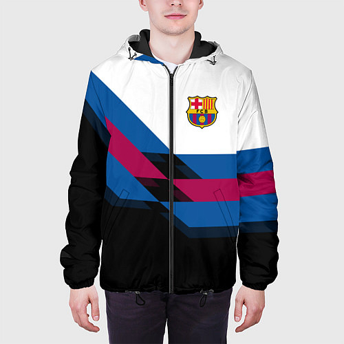 Мужская куртка Barcelona FC: Black style / 3D-Черный – фото 3