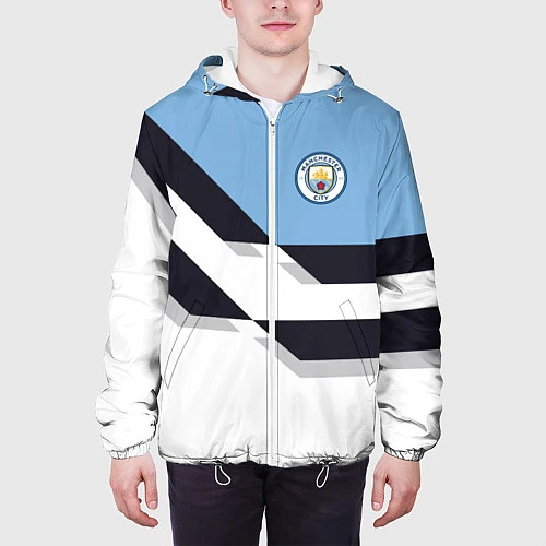 Мужская куртка Manchester City FC: White style / 3D-Белый – фото 3