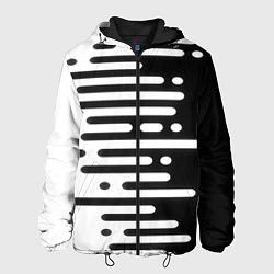 Куртка с капюшоном мужская Необычная геометрия!, цвет: 3D-черный
