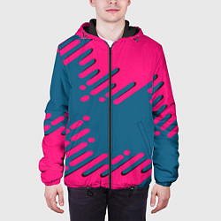 Куртка с капюшоном мужская Геометрия будущего, цвет: 3D-черный — фото 2
