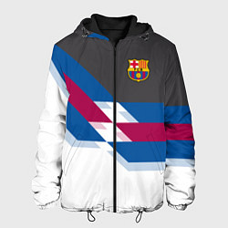 Куртка с капюшоном мужская Barcelona FC: White style, цвет: 3D-черный