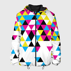 Куртка с капюшоном мужская Broken mosaic, цвет: 3D-черный