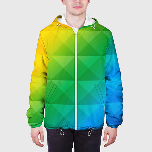 Мужская куртка Colored wall / 3D-Белый – фото 3