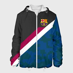 Куртка с капюшоном мужская FC Barcelona: Sport Camo, цвет: 3D-белый