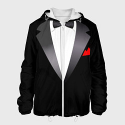 Куртка с капюшоном мужская Смокинг мистера цвета 3D-белый — фото 1