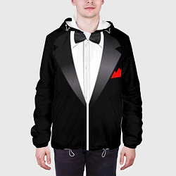 Куртка с капюшоном мужская Смокинг мистера, цвет: 3D-белый — фото 2