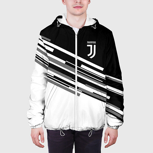 Мужская куртка FC Juventus: B&W Line / 3D-Белый – фото 3